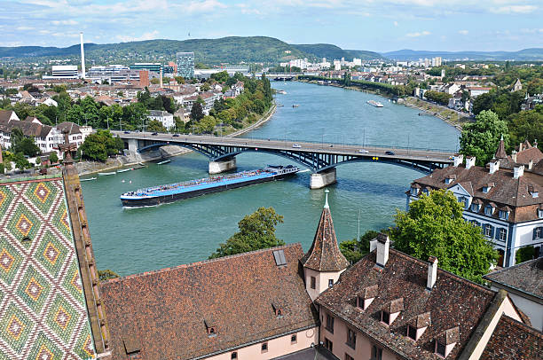 Basel - Rhine stock photo