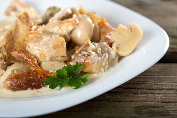 istock Stew chicken in a creamy sauce 473454258