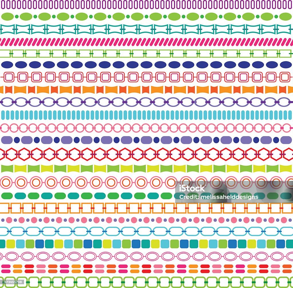 Random Border Pattern Border Patterns Stock Illustration - Download Image Now - 2015 ...