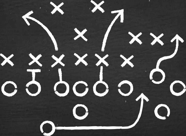 istock American football touchdown strategy diagram on chalkboard 473457548