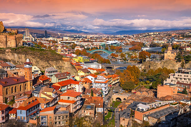 istock Beautiful panoramic view of Tbilisi 473458106