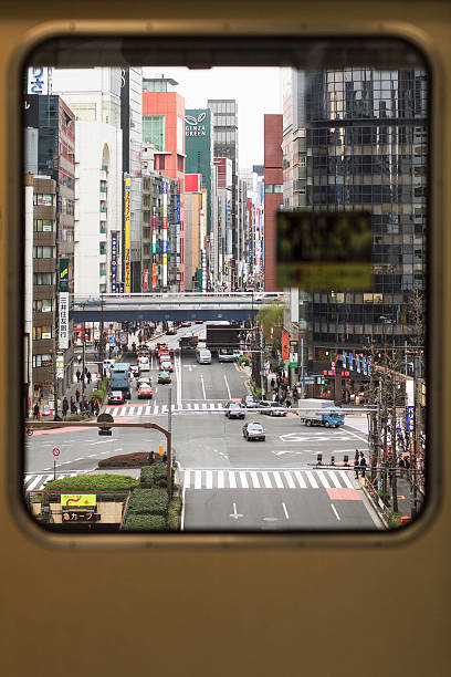 View from inside the sky train to Tokyo.