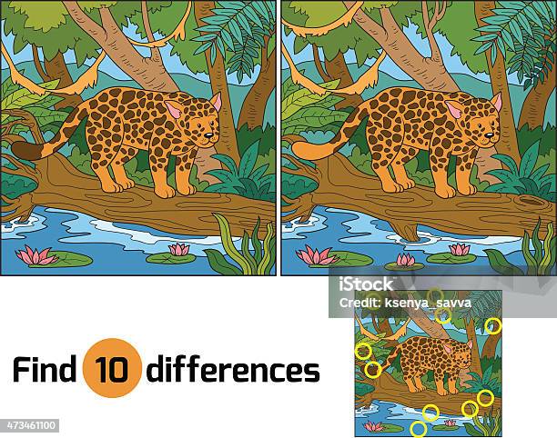 Find Differences Stock Illustration - Download Image Now - Variation, Spotted, Leopard