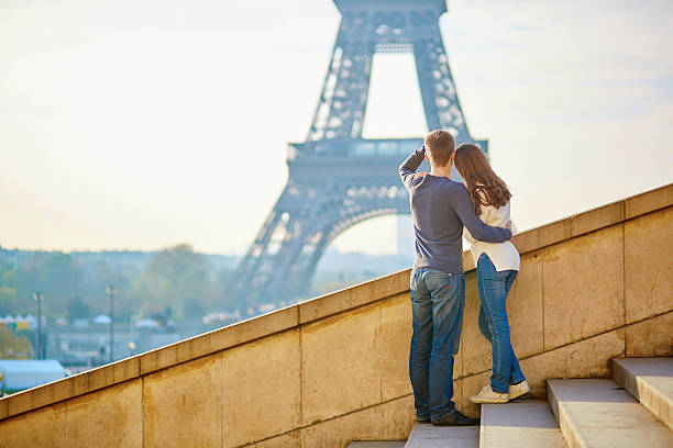 istock Young romantic couple in Paris 473461834