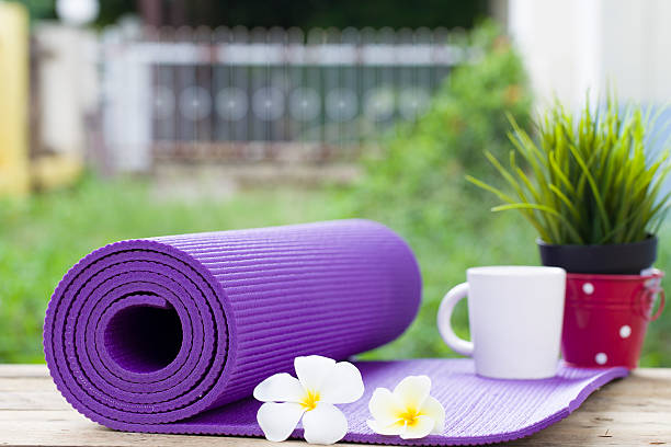 istock yoga mat and a cup of coffee 473462966