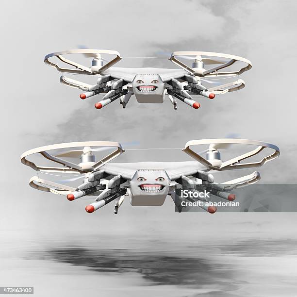 Drone With Missiles Stock Photo - Download Image Now - Drone, Violence, 2015