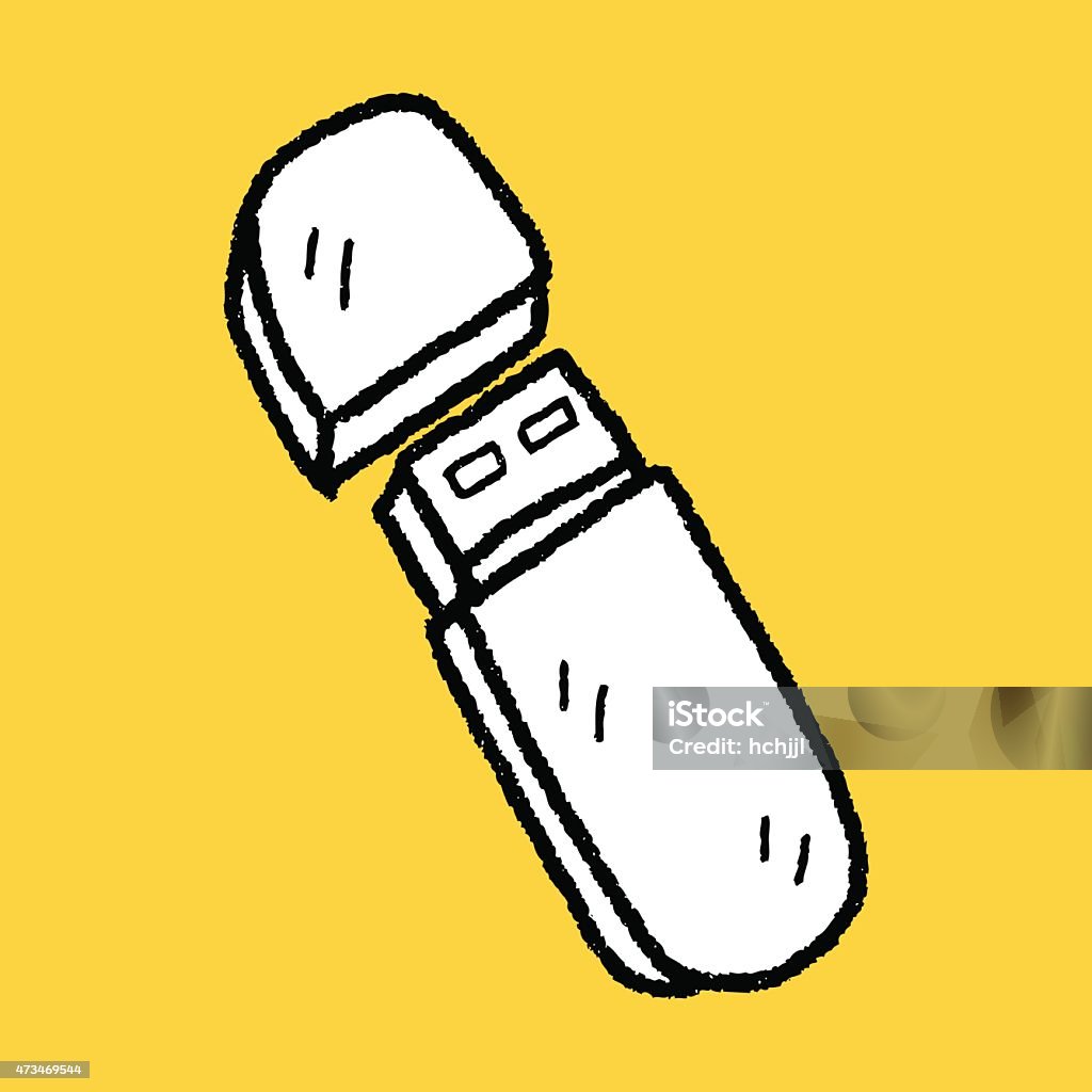 Usb Drawing Computer Usb Doodle Drawing Stock Illustration - Download Image Now - 2015 ...