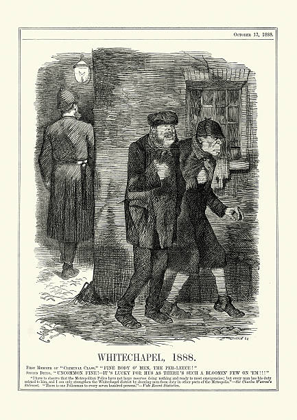 jack z ripper-whitechapel, 1888 - jack the ripper stock illustrations