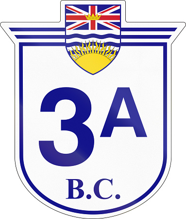 Shield for the British Columbia Highway number 3A.