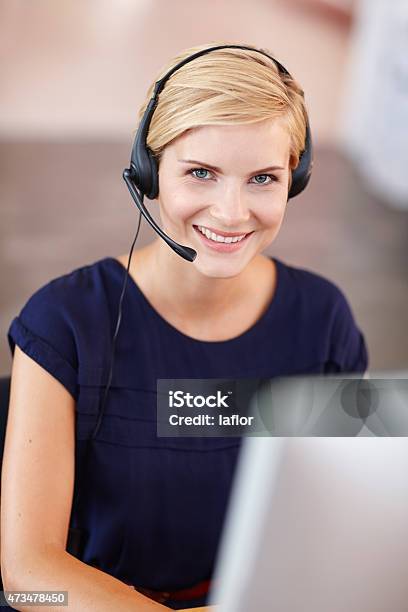 How May I Assist You Stock Photo - Download Image Now - Customer Service Representative, Women, Blond Hair