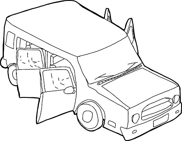 istock Outline of Vehicle with Open Doors 473481970