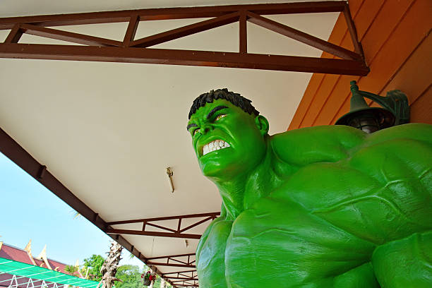Ayutthaya,Thailand - November 08, 2014: The Hulk model at Thung Bua Chom floating market