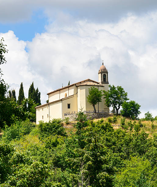Arcidosso (Tuscany, Italy) Arcidosso (Grosseto, Tuscany, Italy): old little church in the Monte Amiata region arcidosso tuscany italy stock pictures, royalty-free photos & images