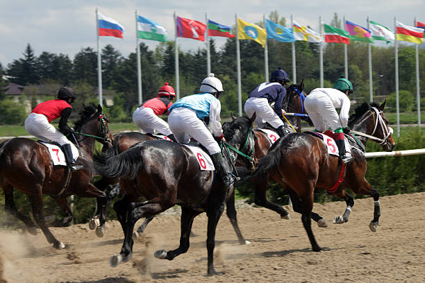Horse racing The race for the prize of the 1 May in Nalchik,Caucasus. north caucasus photos stock pictures, royalty-free photos & images