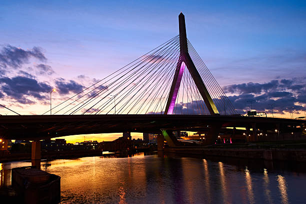 istock Zakim Bunker Hill Memorial Bridge at sunset 473498342