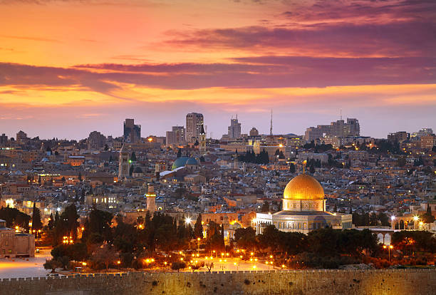 View of Jerusalem old city. Israel stock photo