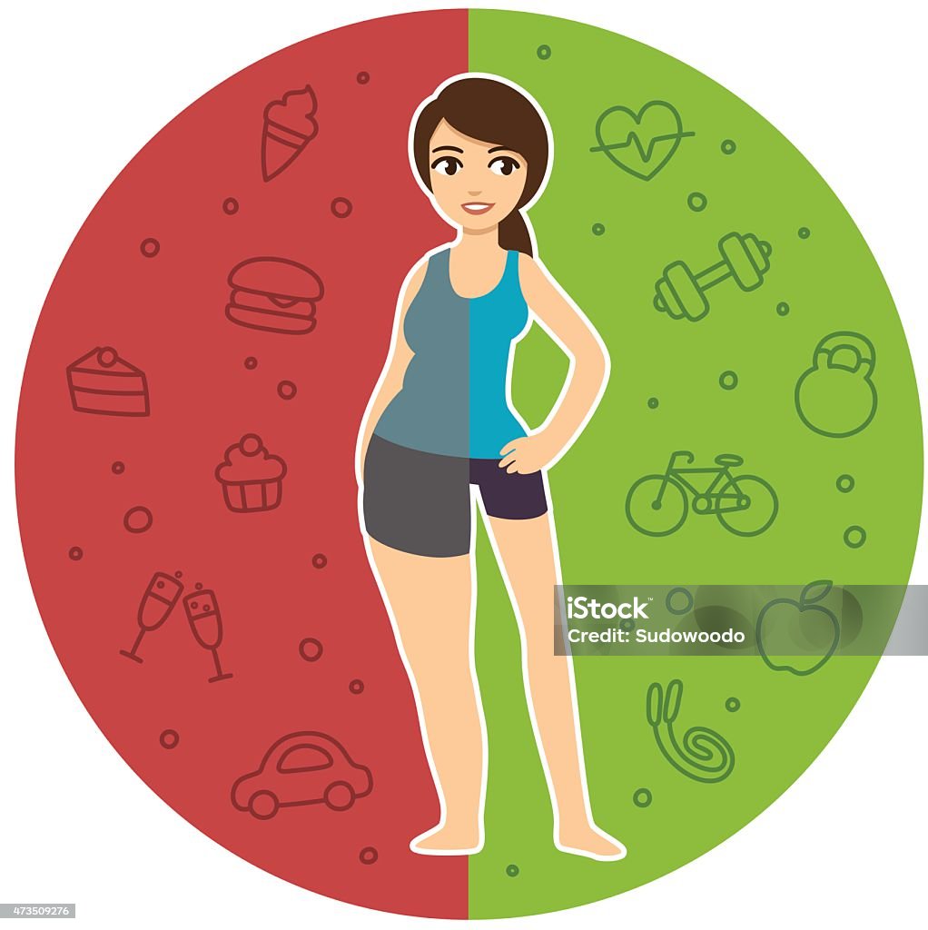 Fat And Fit Girl Stock Illustration - Download Image Now - Cartoon, Cycling Shorts, Scale - iStock Fat And Fit Girl Stock Illustration - Download Image Now - Cartoon, Cycling Shorts, Scale - iStock