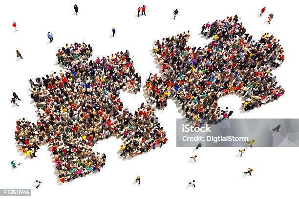 People Putting The Pieces Together Concept Stock Photo - Download Image Now - People, Connection, Togetherness