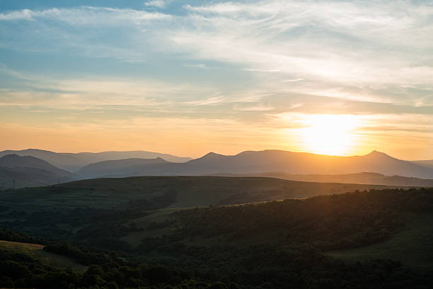 Summer landscape in the Ukrainian Carpathian Mountains.