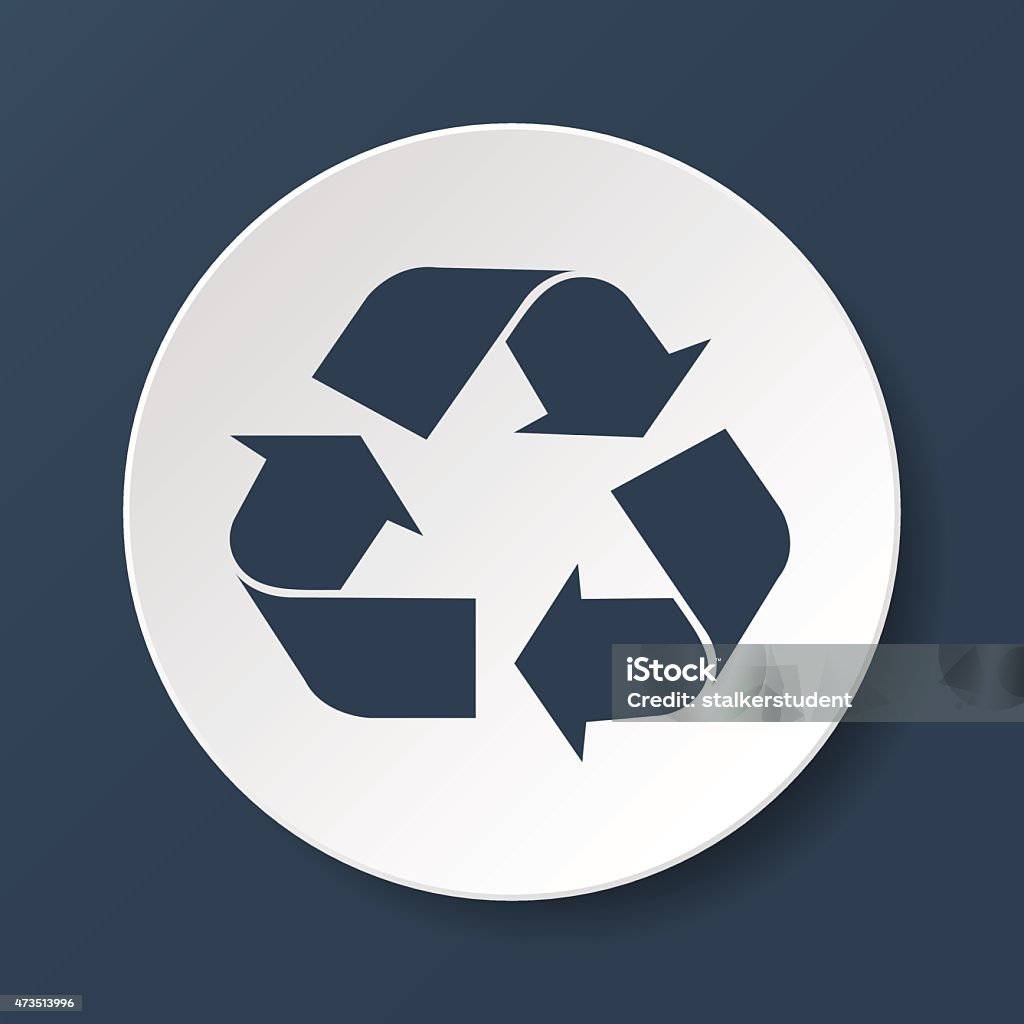 Recycle Sign In White Color Isolated Stock Illustration - Download