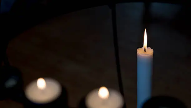 Stearin Candles in Church