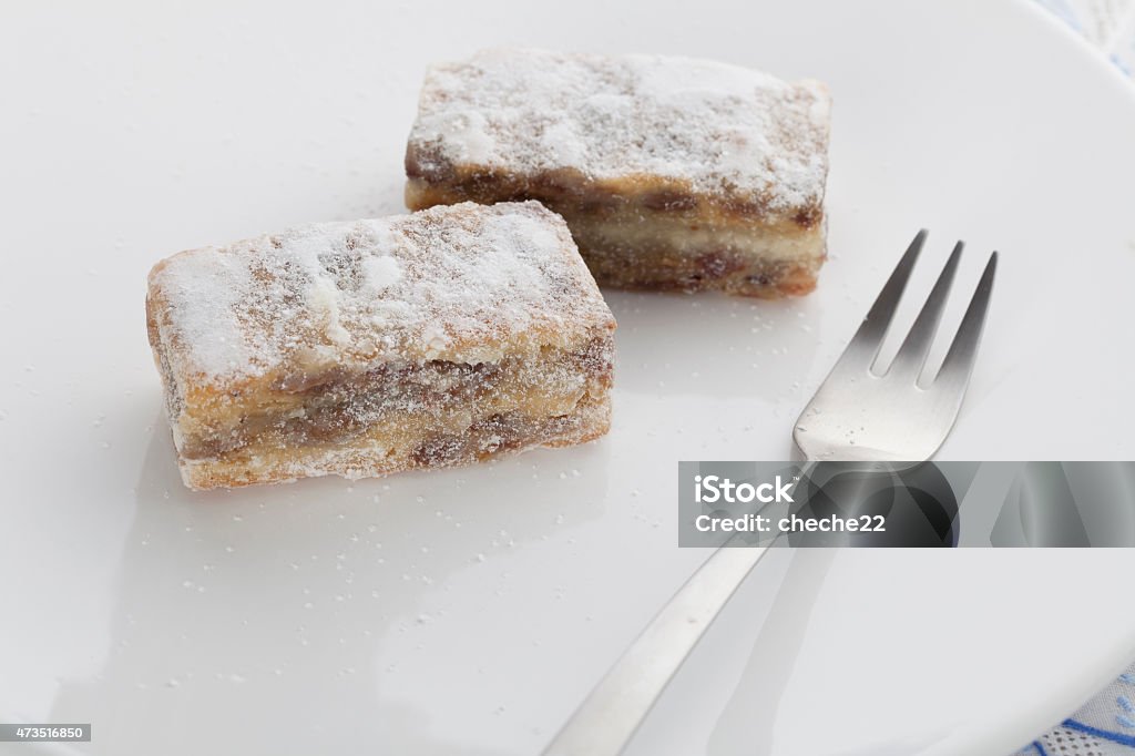 Small Cakes Two small pieces of sweet cake 2015 Stock Photo