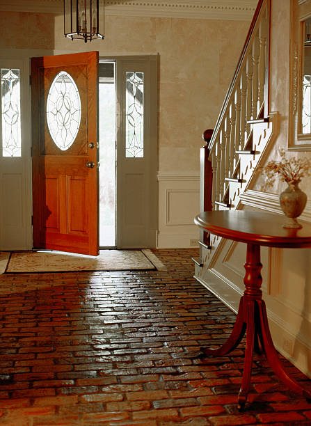 istock Entrance to a home with front door. 473522616