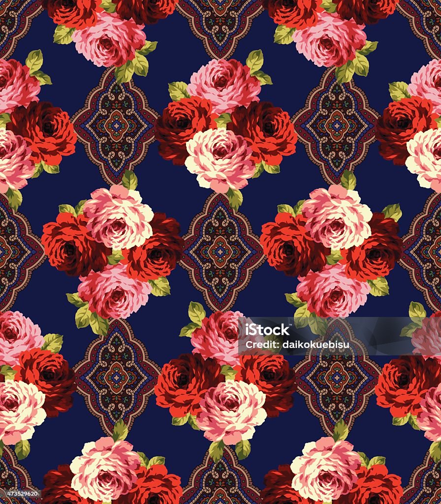 Basic Rose Pattern Rose Basic Pattern Stock Illustration - Download Image Now - 2015 ...