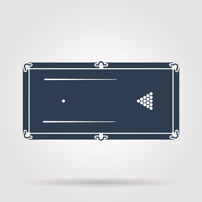 Pool Table Symbol Color Pool Or Billiards Table Symbol Stock Illustration - Download Image Now ...