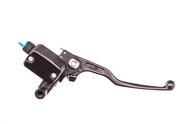 istock Black motorcycle lever isolated on white 473538662