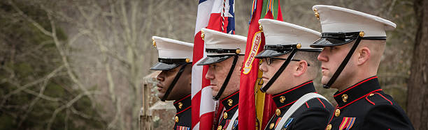 guardia de honor en montpellier marines - semper fidelis fotografías e imágenes de stock