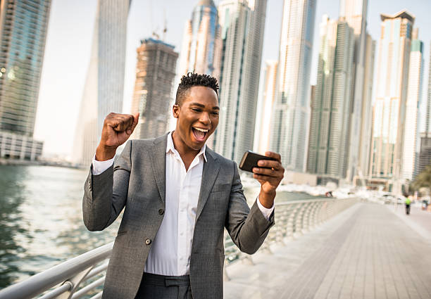 istock Afro american Business man take a selfie 473551008