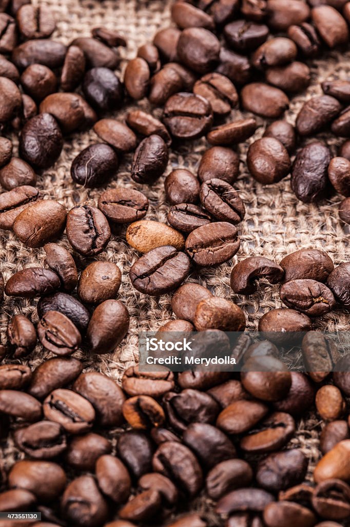 Coffee beans Coffee beans on vintage background 2015 Stock Photo