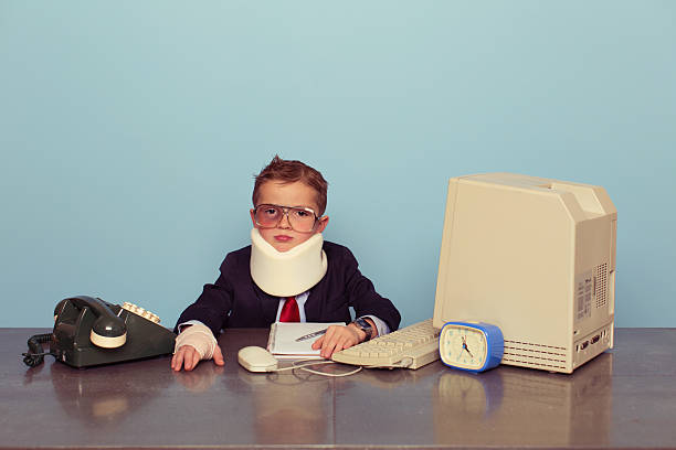 istock Young Boy Businessman is Beat Up 473551392