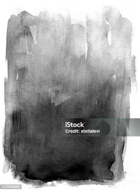 Black Watercolor Background Stock Illustration - Download Image Now - Black Color, Watercolor Painting, Watercolor Background