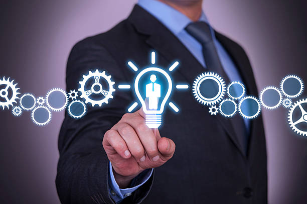 istock Businessman Touching Human Idea Concept 473559374