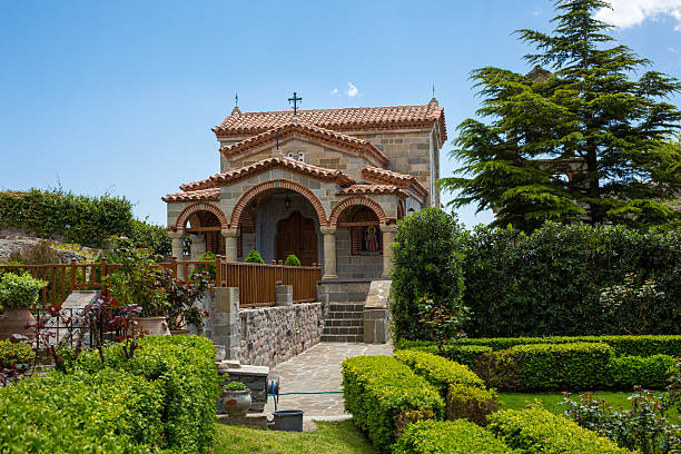 istock Part of Agios Stefanos St Stefan Monastery on Meteora cliff 473564900