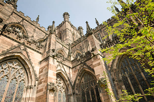 chester cathedral w anglii - chester england chester cathedral uk england zdjęcia i obrazy z banku zdjęć