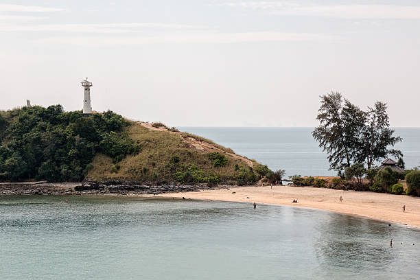 istock Lighthouse cape  with a swimming beach 473572334