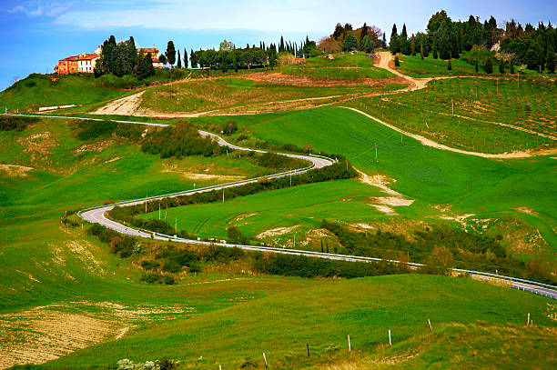 Sienese campaign Sienese hills in Tuscany crete senesi stock pictures, royalty-free photos & images