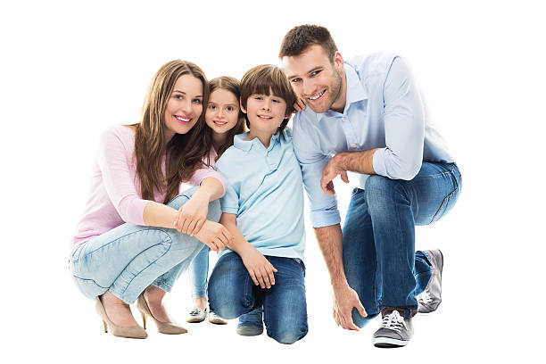 istock Young family with two children 473582208