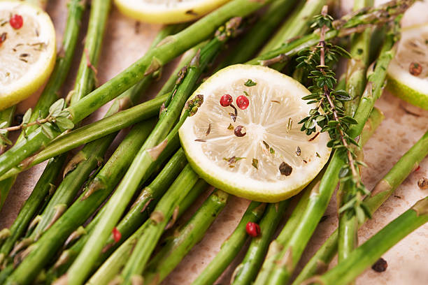 Gourmet lemon and spice asparagus