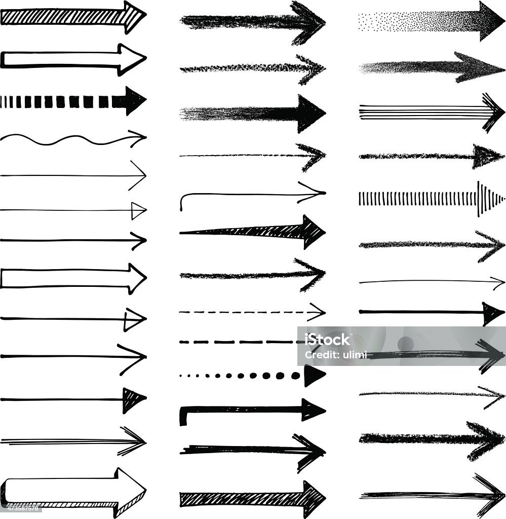 Arrows Set of horizontal arrows. Arrow Symbol stock vector