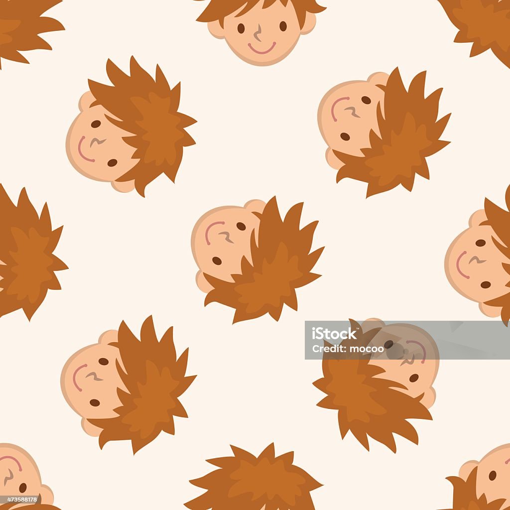 People Character Cartoon Seamless Pattern Background Stock Illustration ...