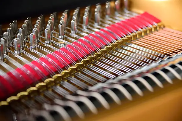 Photo of inner structure of piano