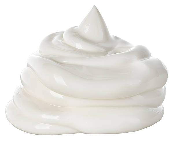 istock Handful of mayonnaise isolated on white background. 473593270