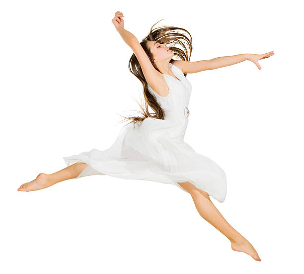 istock Young dancing girl in dress 473593320