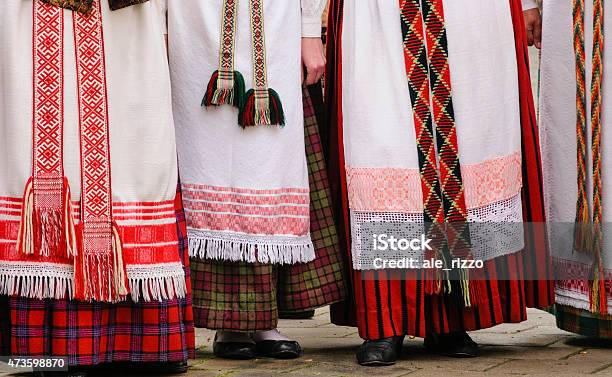 Lithuanian Traditional Dresses Stock Photo - Download Image Now - Lithuania, Period Costume, Traditional Clothing