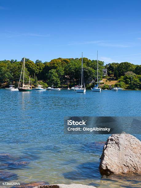 Sailboats Moored At The Knob Woods Hole Falmouth Cape Cod Stock Photo - Download Image Now