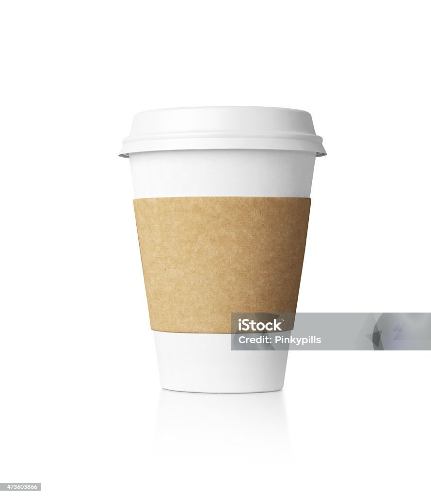 White coffe cup isolated. 3d rendering Paper cup of coffe isolated on the blank background 2015 Stock Photo